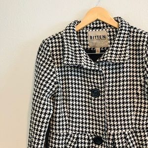 Bitten by SJP Houndstooth Wool Coat